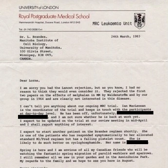 Miscellaneous letter